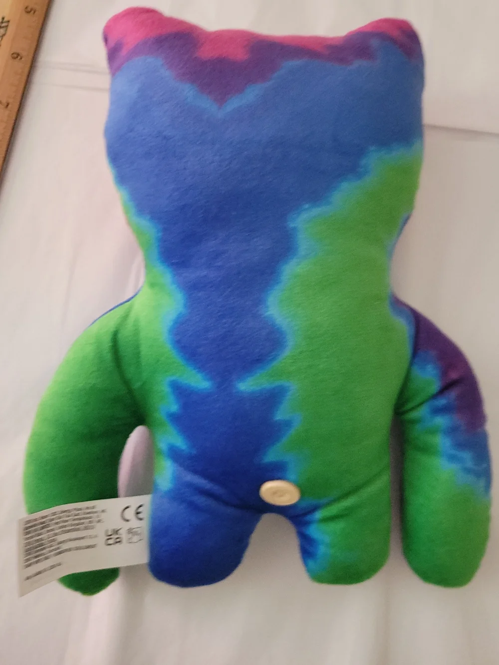 Fuggler 9in Tie-Dye Monster Plush with Felt Eyes and Teeth